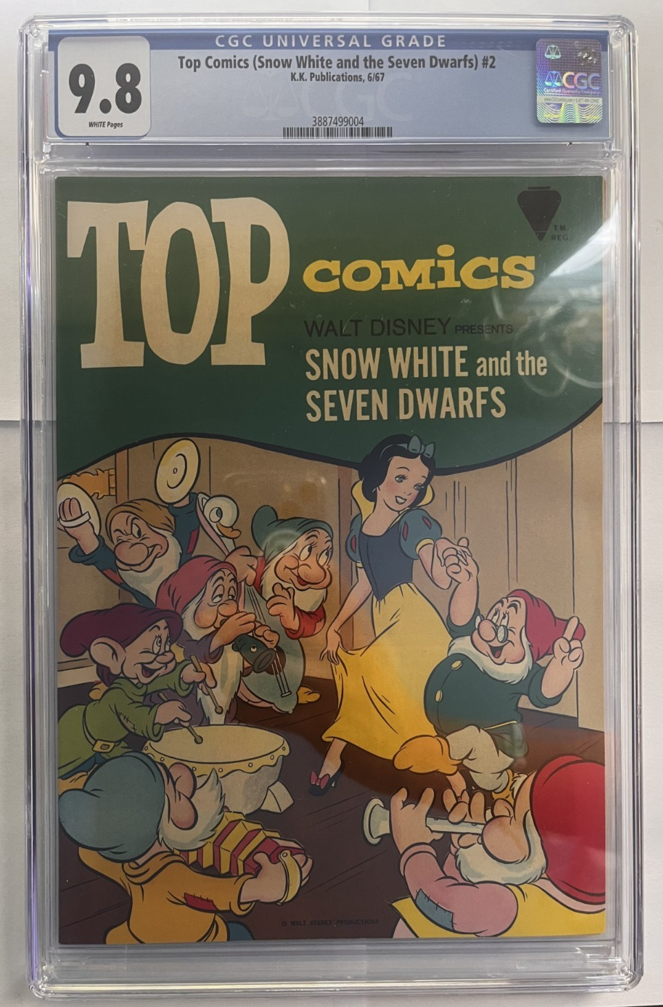 Top Comics #2 Snow White and Seven Dwarfs K. K. Publications, 1967 CGC 9.8