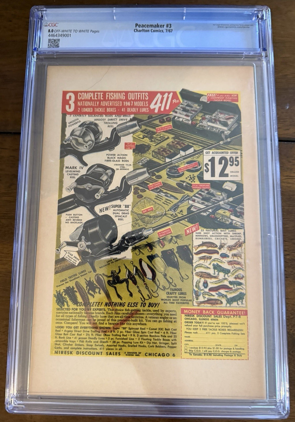 THE PEACEMAKER #3 CGC 8.0 CHARLTON 1967 3RD SOLO PEACEMAKER - CLASSIC COVER