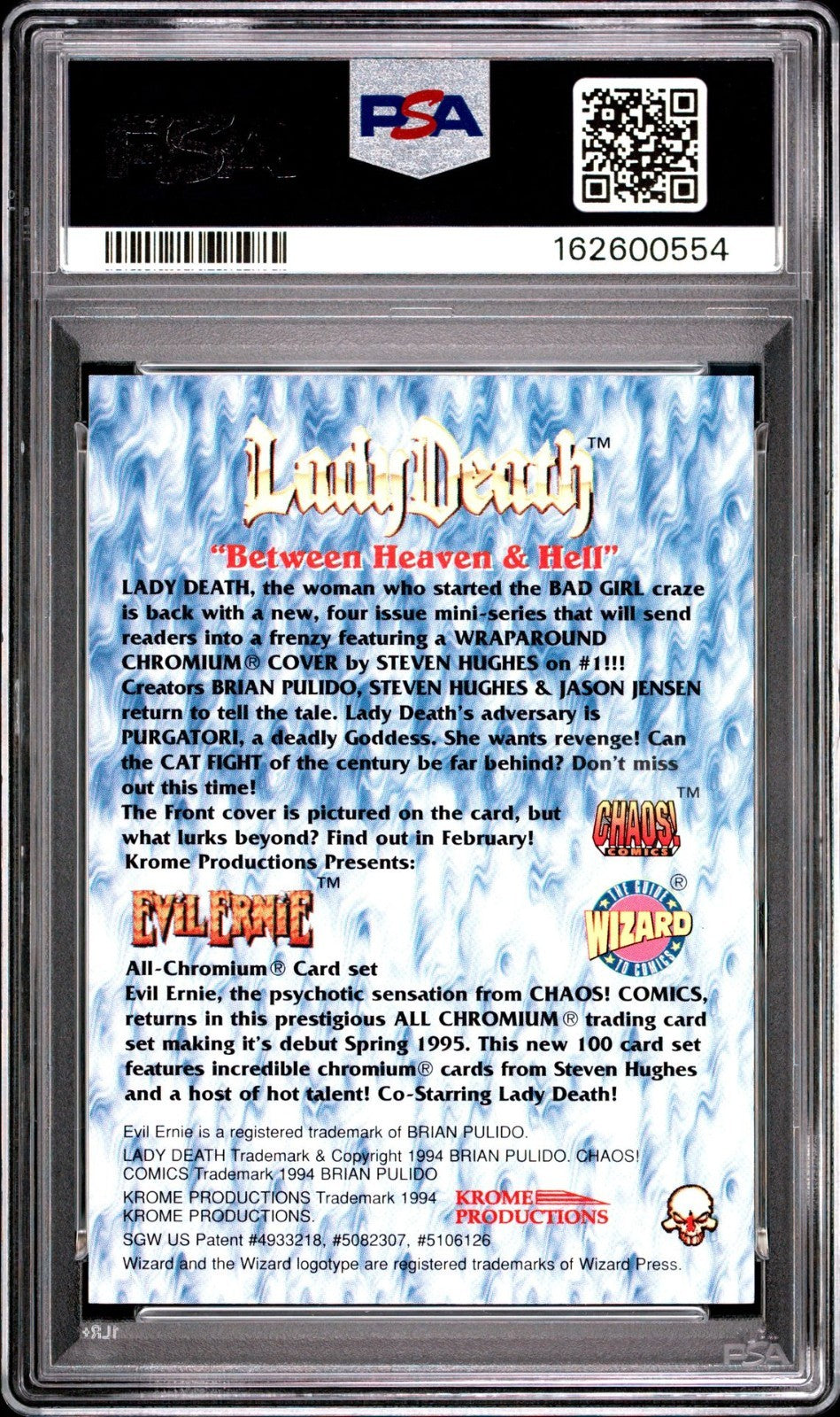 LADY DEATH 1994 All Chromium Promo "Between Heaven & Hell" * PSA 6 EX-MT*