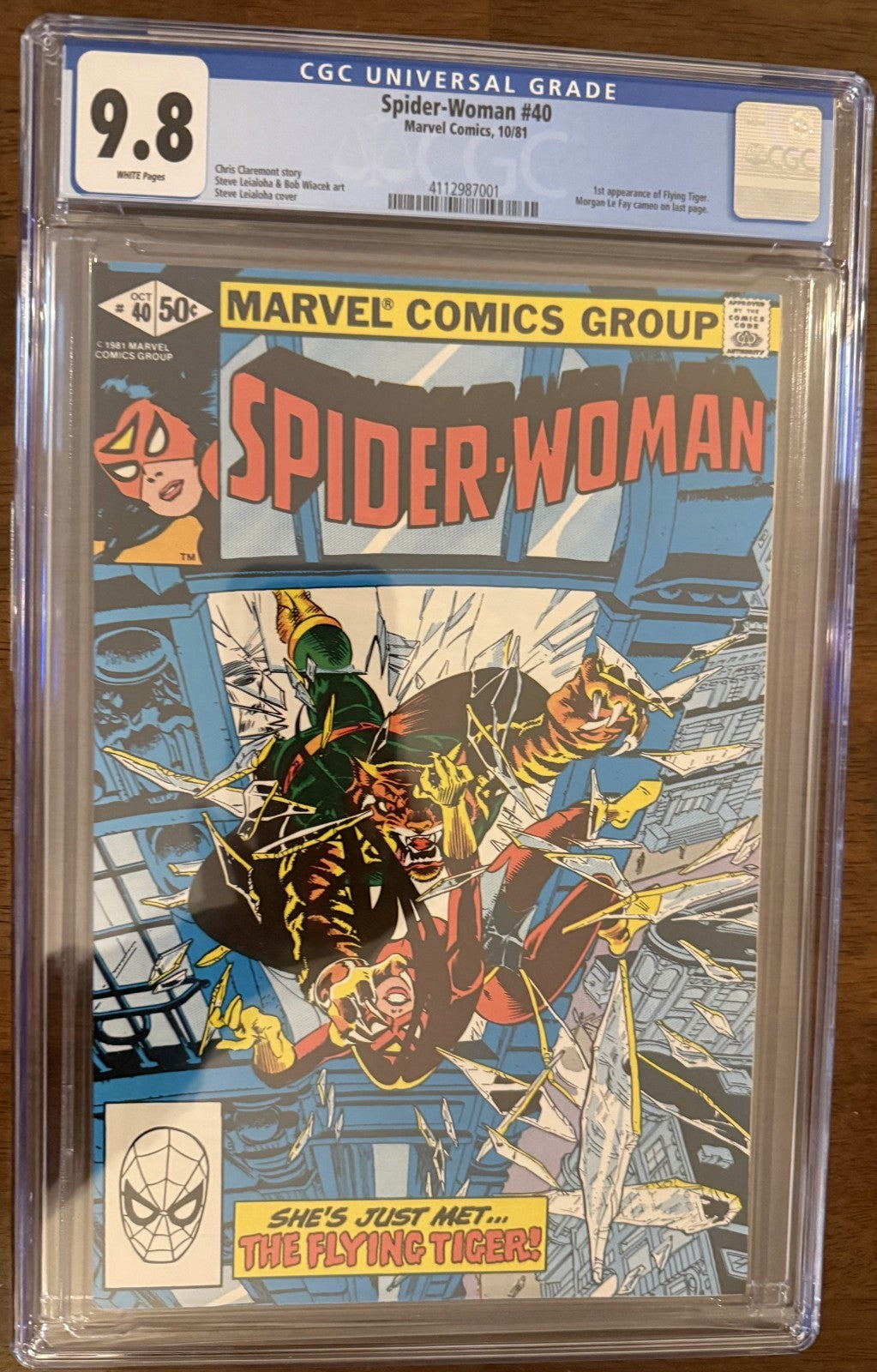 SPIDER-WOMAN #40 CGC 9.8 1st Flying Tiger MARVEL COMICS 1981