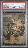 1992 IMPEL X-MEN SERIES 1 PROMO-HOLOGRAM-ADVANCE COMICS MAGNETO PSA EX-MT 6