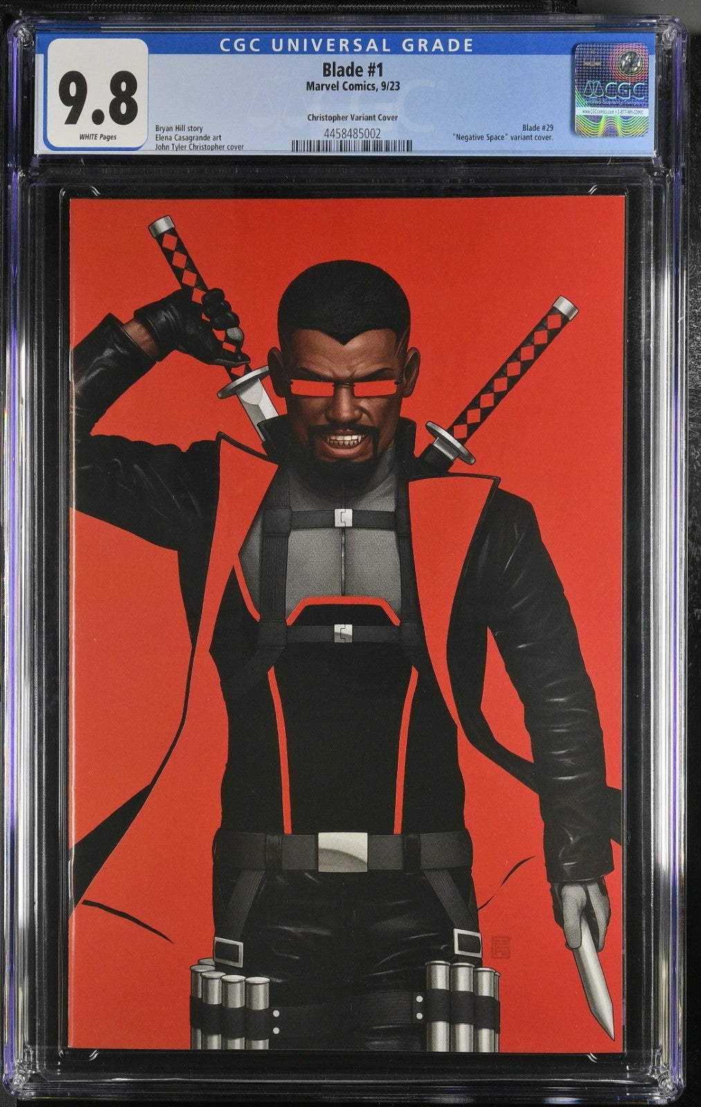 Blade #1 (Blood Red Blank Variant Cover H) - KEY 1st App - (2023)  CGC9.8