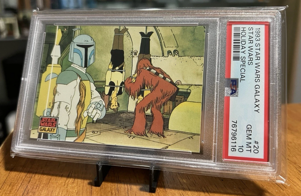 PSA 10 Rare Chewbacca Han Solo Boba Fett 1993 Star Wars Galaxy #20 Original Art