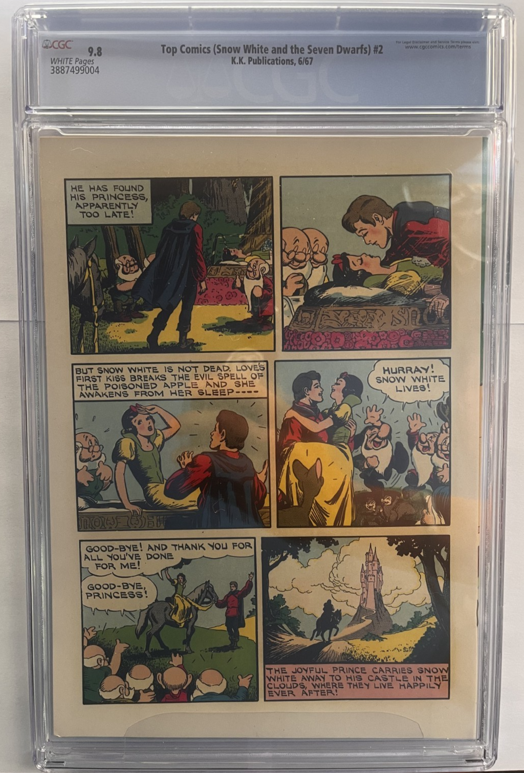 Top Comics #2 Snow White and Seven Dwarfs K. K. Publications, 1967 CGC 9.8