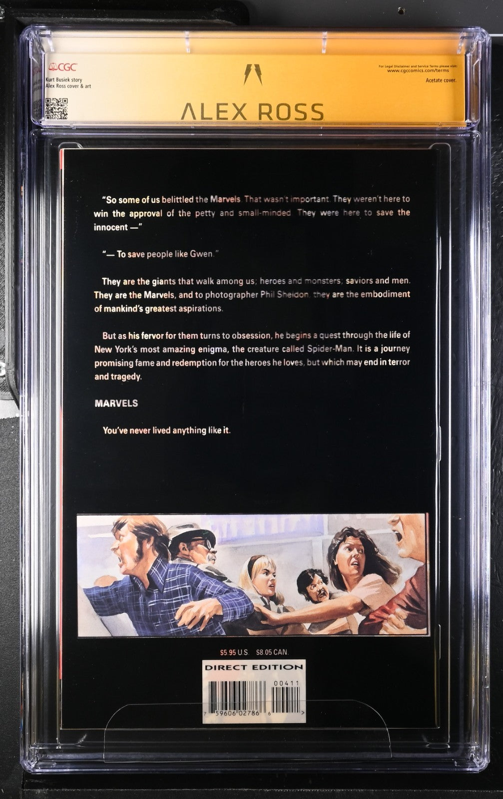 Marvels #4 CGC 9.6 SIGNED BY ALEX ROSS -4226800004-