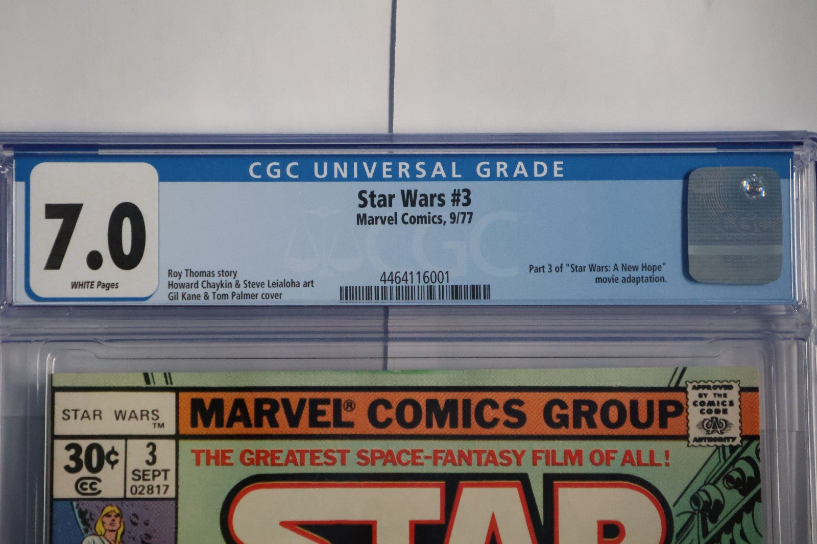 Star Wars 3 CGC 7.5 Marvel 1977 4464116001