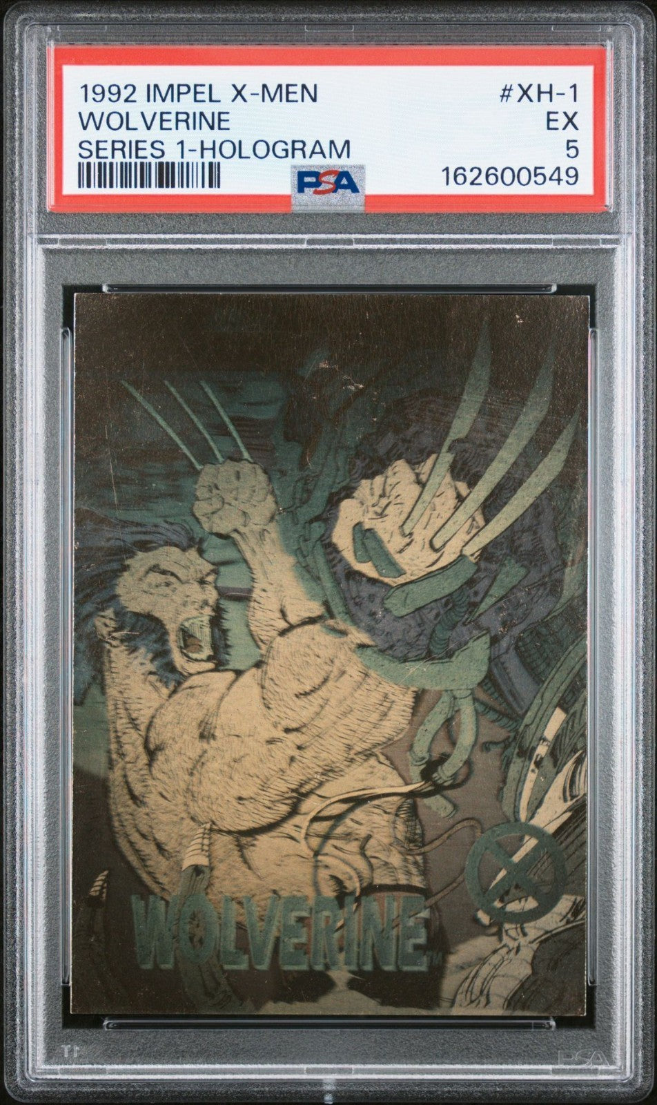 1992 IMPEL X-MEN SERIES 1-HOLOGRAM XH-1 WOLVERINE PSA 5