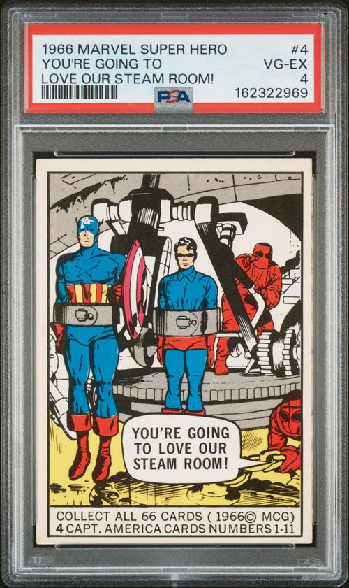 1966 Marvel Super Hero Captain America Going To Love Our Steam Room #4 PSA 4