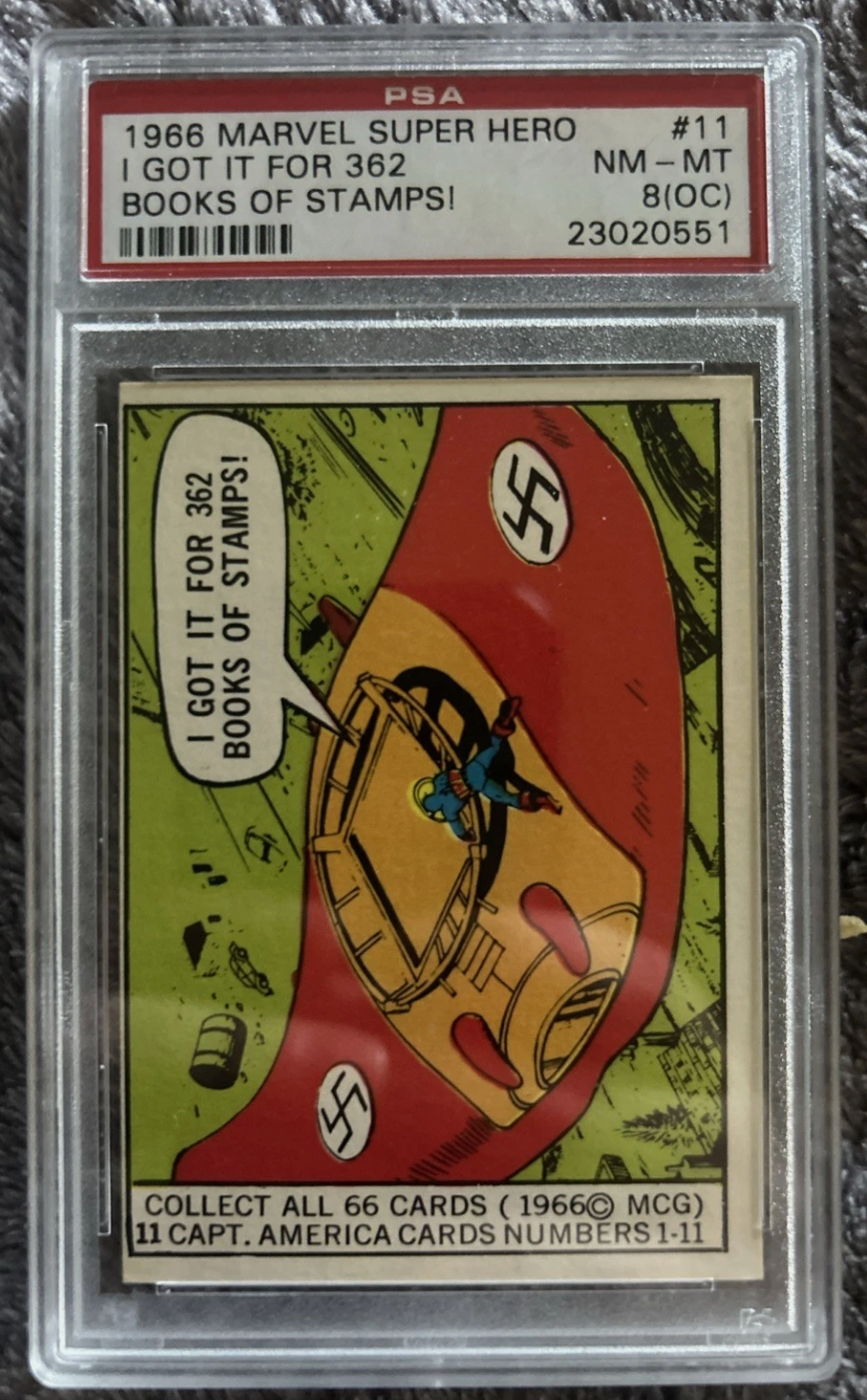 1966 Marvel Super Hero Captain America # 11 PSA 8(OC) NM-MT