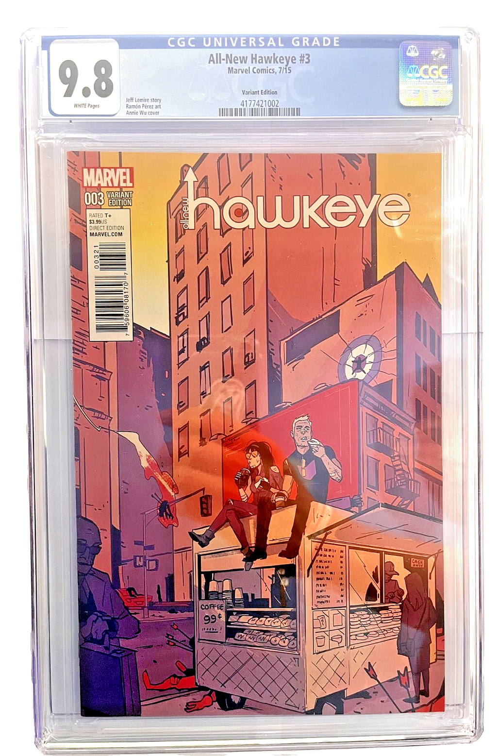 All-New Hawkeye #3 CGC 9.8 4177421002 Wu Variant Kate Bishop MCU