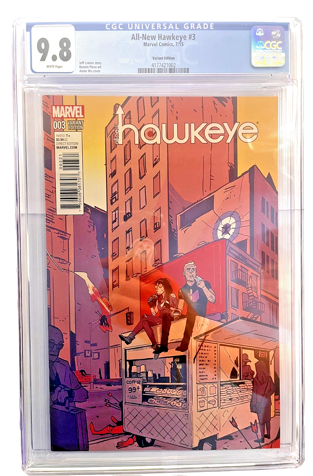 All-New Hawkeye #3 CGC 9.8 4177421002 Wu Variant Kate Bishop MCU