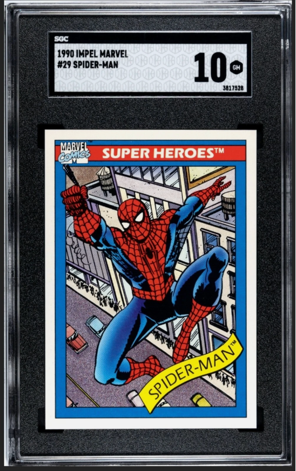 1990 Impel Marvel Universe Spider-Man #29 SGC 10 Gem Mint