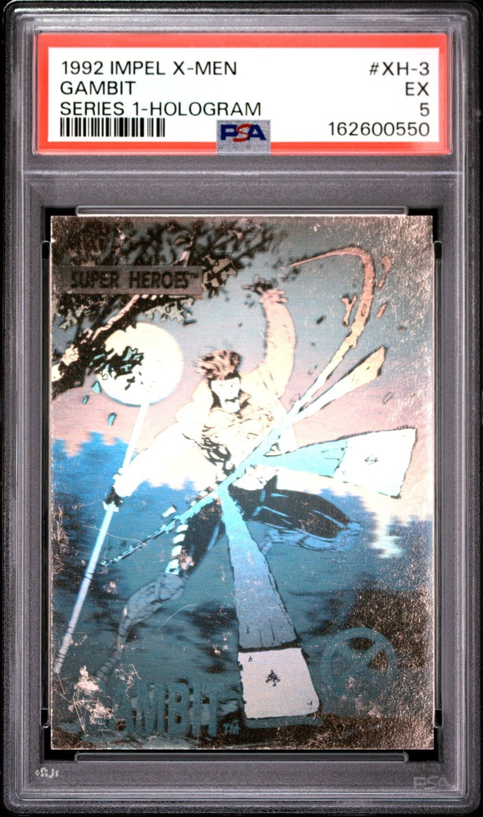 1992 IMPEL X-MEN SERIES 1-HOLOGRAM #XH-3 GAMBIT PSA 5