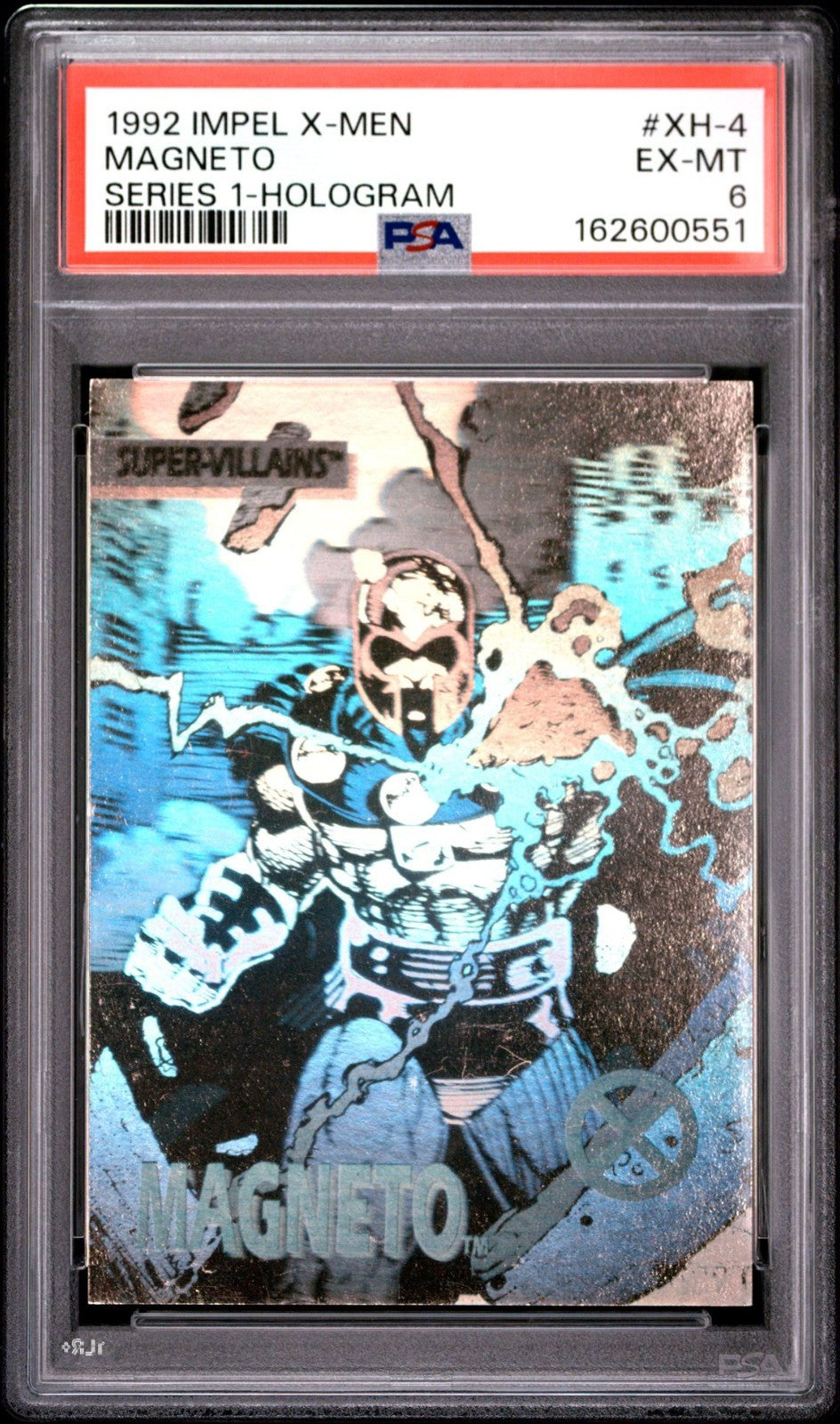1992 Impel X-Men Magneto Series 1-Hologram #XH-4 PSA 6