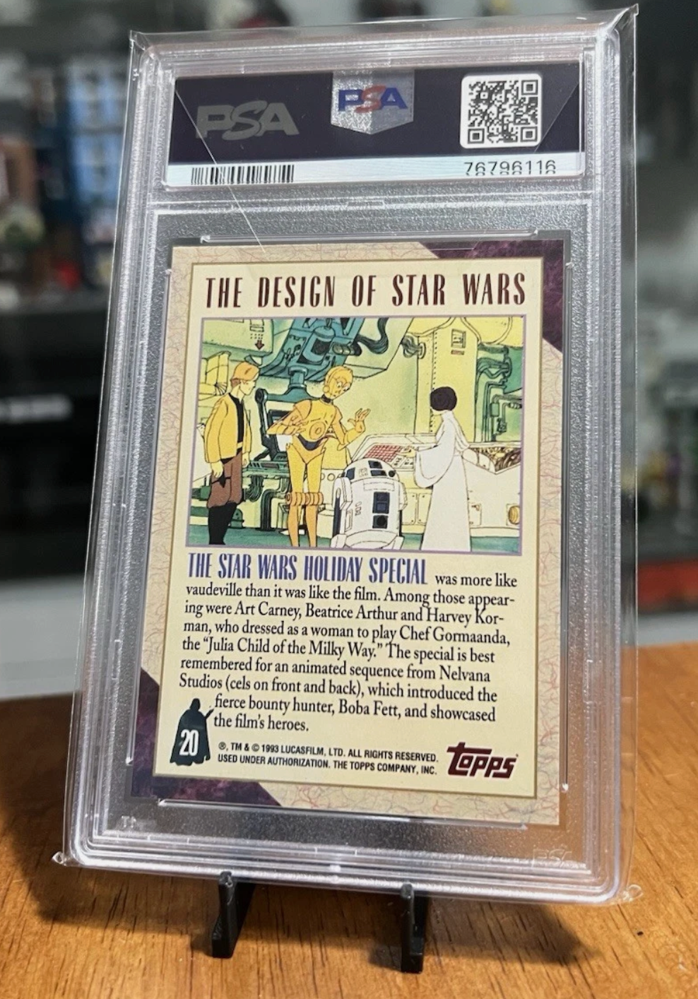 PSA 10 Rare Chewbacca Han Solo Boba Fett 1993 Star Wars Galaxy #20 Original Art