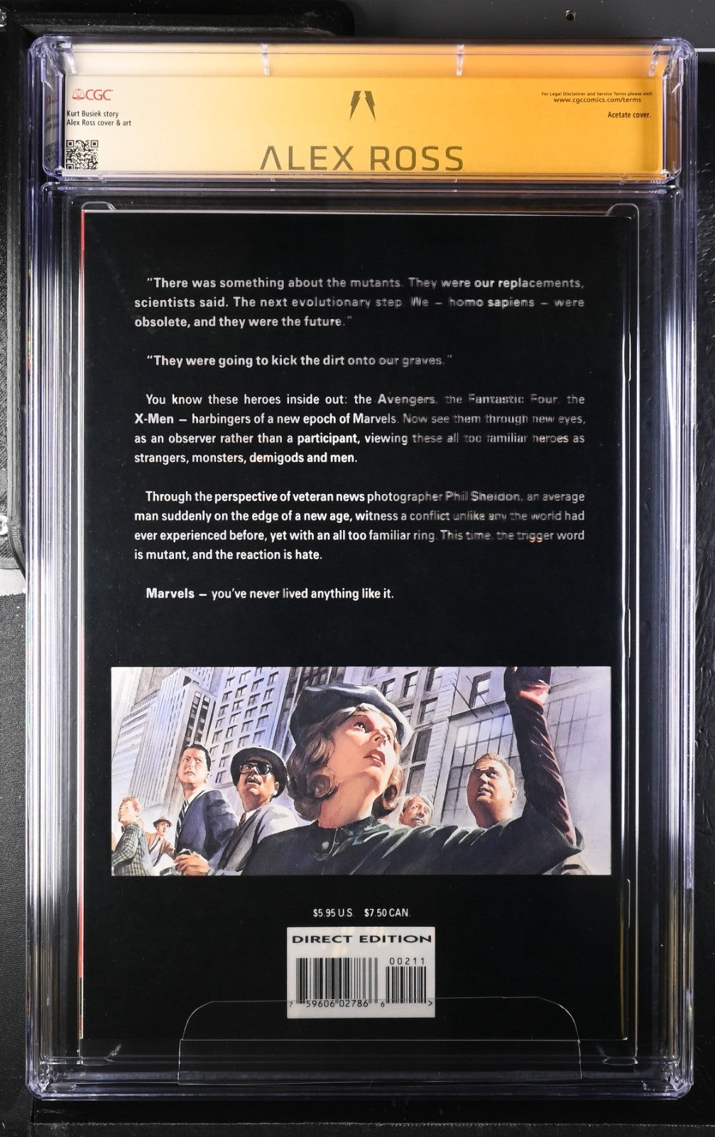 Marvels #2 X-Men CGC 9.4 SIGNED BY ALEX ROSS